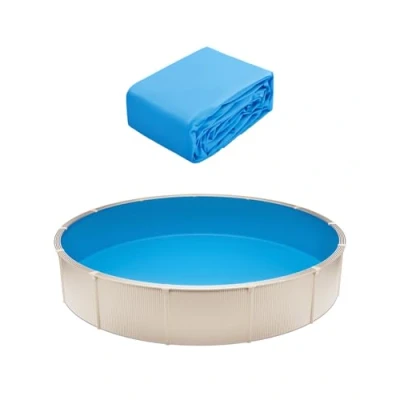Image de VEVOR Revêtement de Piscine Ronde Doublure Style Unibead 460x120 cm Couleur Unie