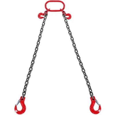Image de VEVOR Élingue Chaîne 2 Brins G80 8 mm x 180 cm avec Crochets de Levage 2993 kg