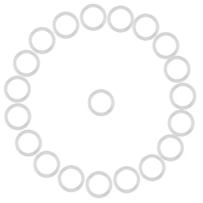 Afbeelding van 20 stuks veilige siliconen O ringen DIY fopspeen ketting clips adapter houder zachte baby reliëf bijtring verjaardag douche cadeau (helder)