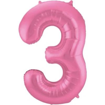 Image de Feuille de ballon Figure 3 Rose mat 86cm