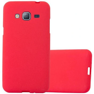 Afbeelding van Cadorabo Hoesje geschikt voor Samsung Galaxy J3 2016 in FROST ROOD Beschermhoes gemaakt van flexibel TPU silicone Case Cover