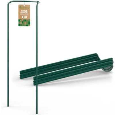 Afbeelding van GardenGloss® Struikondersteuningen van gecoat staal (10 stuks) Staudenhouder halfrond 100cm x 40cm Bloemenondersteuning voor hortensia&#039;s en rozen Plantenondersteuning