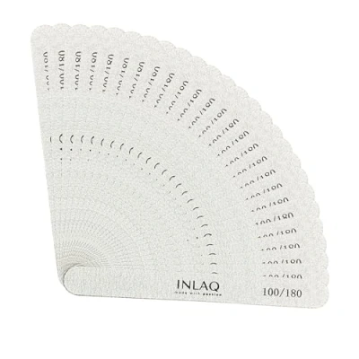 Afbeelding van INLAQ nagelvijl recht 100/180 professionele dubbelzijdige voor manicure en pedicure 25 stuks