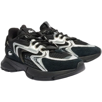 Afbeelding van Lacoste L003 Sneakers laag, Dames, Maat: 40.5, Black/white Leer/ synthetisch