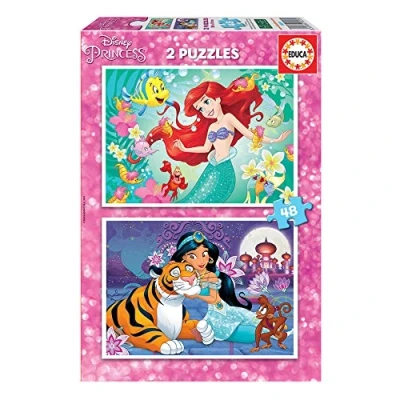 Afbeelding van EDUCA puzzel 2x48 stukjes Disney Prinsessen