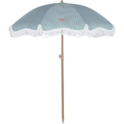 Afbeelding van Flamingueo strandparasol, tuinparasol, UPF 50+, parasols voor buiten, terrasparasol (210 x 180 cm), Beige
