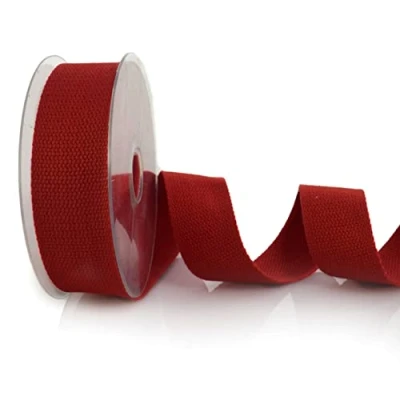 Afbeelding van Trimz Robuuste katoenen riem, donkerrood, 25 mm x 5 m