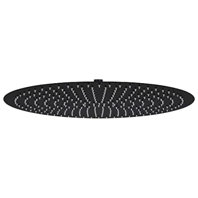 Afbeelding van Regendouchekop rond 50 cm roestvrij staal zwart