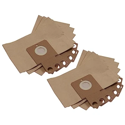 Afbeelding van vhbw 10 stofzuigerzakken geschikt voor Kärcher Robocleaner RC 4.000, 3000, papier 24,5 cm x 20,5 bruin