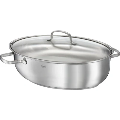 Afbeelding van Rösle Keuken Elegance Braadpan met Glazen Deksel 8 liter Silver / Stainless Steel