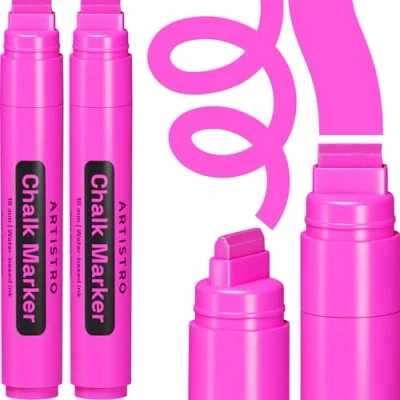 Afbeelding van ARTISTRO Set van 2 jumbo krijtstiften roze