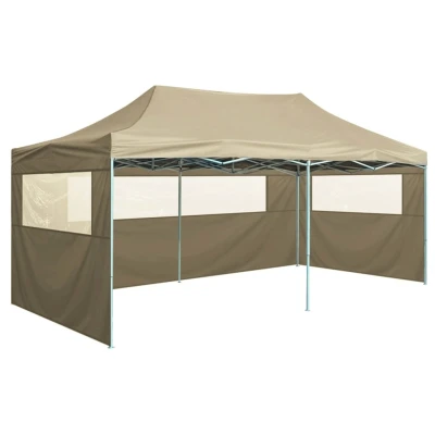 Afbeelding van Partytent met 4 zijwanden inklapbaar 3x6 m staal crème