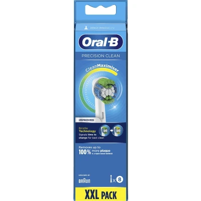 Afbeelding van Oral B Precision Clean Opzetborstel Met CleanMaximiser technologie, Verpakking Van 8 Stuks