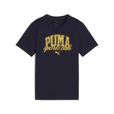 Afbeelding van Puma Class Graphic TEE Unisex Tshirt print voor kinderen, Maat: 152, New navy