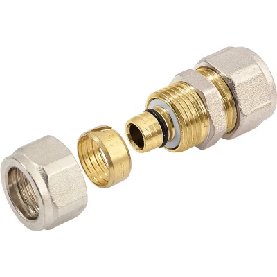 Afbeelding van Bonfix alu Knelfitting Rechte verloopkoppeling 2 x knel 26mm 16mm