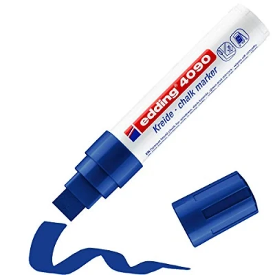 Afbeelding van Viltstift edding 4090 window schuin 4 15mm blauw blister à 1 stuk