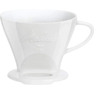 Afbeelding van Melitta Koffiefilterhouder van porselein, Pour over, wit, maat 102