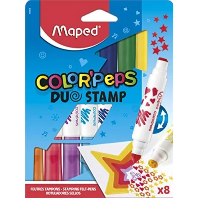 Image de Pack de 8 Feutres Color’Peps Duo Stamp Maped