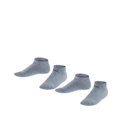 Afbeelding van Esprit Foot Logo 2 Pack duurzaam organisch katoen multipack sneakersokken kinderen grijs Maat 35 38