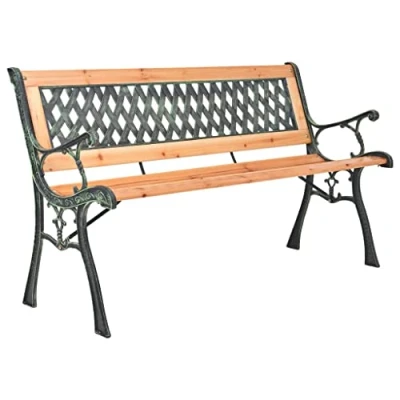 Afbeelding van Tuinbank 116 cm gietijzer en massief vurenhout