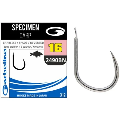 Afbeelding van Garbolino Specimen Carp 2490BN Reversed Barbless Spade (12 pcs) Maat : 16