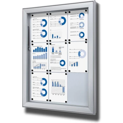 Afbeelding van Vergrendelbaar Notitiebord Outdoor Extra Diep SCL 9x A4 Syna SCL9XA4PH Horeca &amp; Professioneel