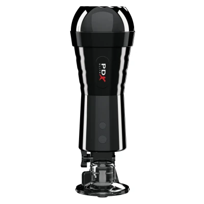 Afbeelding van PDX Elite Cock Compressor Vibrating Stroker Zwart Levensecht Gevoel