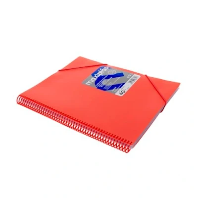 Afbeelding van Grafoplás 39834051 spiraalmap met 40 hoezen A4 envelop, rood