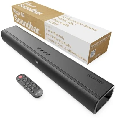Afbeelding van Majority Naga 60 Soundbar met Subwoofer 2.1 Surround Sound voor TV Bluetooth 5.0 HDMI ARC Integratie Muurbevestiging Mogelijk Afstandsbediening
