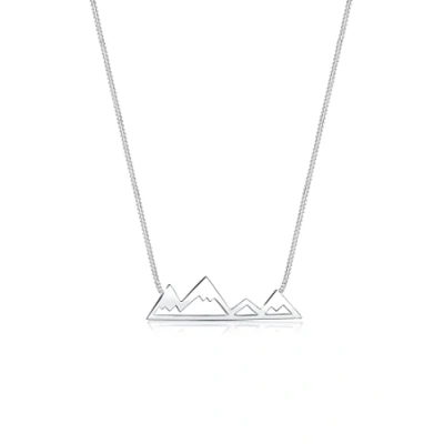 Afbeelding van Elli Mountain Reise Cutout Ketting, Dames, Maat: 45, Silber