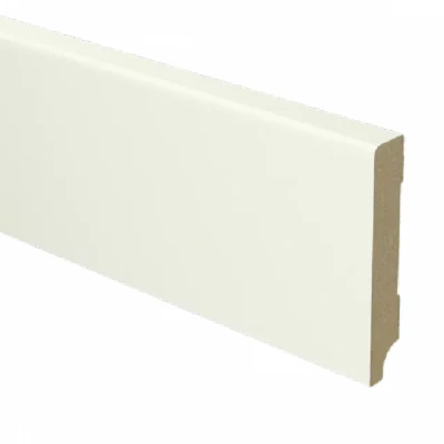 Afbeelding van MDF Moderne plint 90x15 wit voorgelakt RAL 9010 Lab21