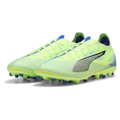 Afbeelding van Puma Ultra 5 Match MG Voetbalschoenen met kunststof noppen, Heren, Maat: 45, Fizzy apple/white/bluemazing Textiel/ synthetisch