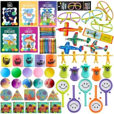 Afbeelding van THE TWIDDLERS 60 stuks hoogwaardige kleine kinderverjaardagscadeaus voor meisjes en jongens, cadeauzakjes om speelgoed te vullen souvenirs, verjaardagscadeaus,