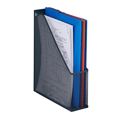 Afbeelding van Relaxdays tijdschriftencassette metaal opbergcassette tijdschriften magazinehouder A4