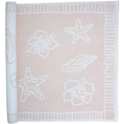 Afbeelding van The One Towelling 90x190 Strand Hawaii Salmon / White