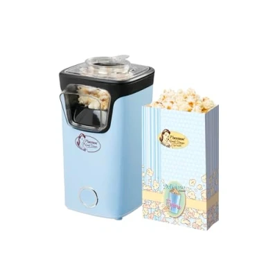 Image de Bestron machine a pop corn, popcorn avec technologie d&#039;air chaud, inclut 10 sacs à &amp; une tasse mesurer intégrée, Collection Sweet Dreams, Couleur: Bleu