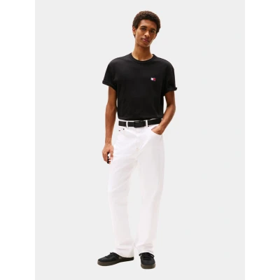 Afbeelding van Tommy Jeans Badge TEE Tshirt basic, Heren, Maat: 44, Black