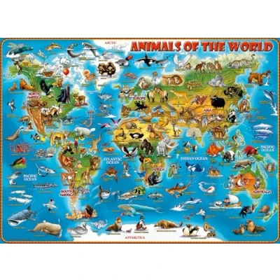 Image de Puzzle Ravensburger Les animaux du monde, 300 pièces XXL