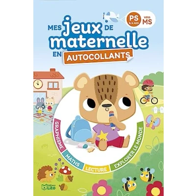 Afbeelding van Mes jeux de maternelle en autocollants ps ms 3 4 ans