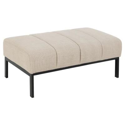 Afbeelding van Bankje Beige Stof Zithoogte 41cm 100x61x41cm Giga Living