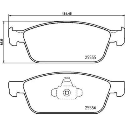 Afbeelding van HELLA 8DB 355 025 511 Remblokkenset Niet geschikt voor slijtage waarschuwingscontact FORD: KUGA 2, Transit Connect V408 Van