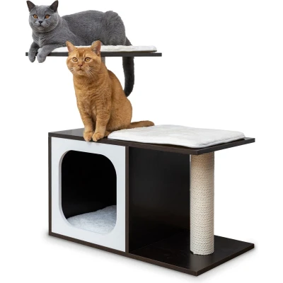 Afbeelding van Cellavi Krabpaal Geschikt voor Grote en Zware Katten Sisal Touw Hout 72.5x70x40 cm Bruin