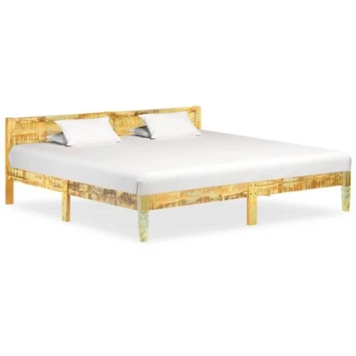 Afbeelding van Bedframe massief gerecycled hout 200x200 cm