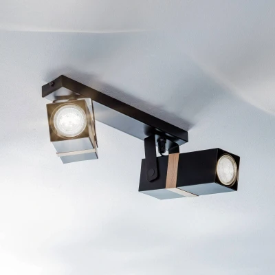 Afbeelding van Plafondspot Vidar, zwart, 2 lamps