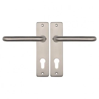 Afbeelding van Deurklink met cilinderschild Starx Coupe 72 mm (Aluminium, RVS)