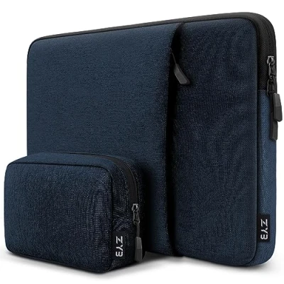 Afbeelding van ZYB Waterdichte laptophoes voor 15,6 inch laptop, Lenovo Thinkpad Ideapad HP Acer Dell Surface Laptop 15 inch, MacBook Pro 16 M3 M2 M1 2023 2019, blauw