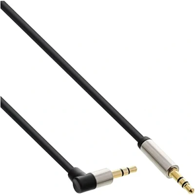 Afbeelding van Premium 3,5mm Jack stereo audio slim kabel haaks 3 meter