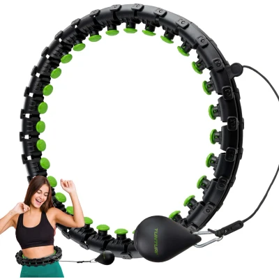 Afbeelding van Tunturi Weighted Hoelahoep Large Massage Hoela hoep Fitness Hula Hoop met gewicht 2 kg Taille omtrek verstelbaar van 44 tot 142 cm