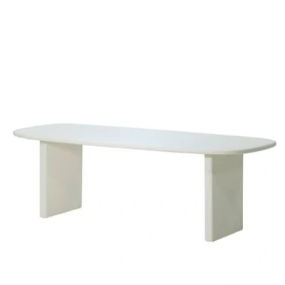Afbeelding van Eettafel Beige Deens Ovaal 200cm Betonlook Gin Giga Meubel