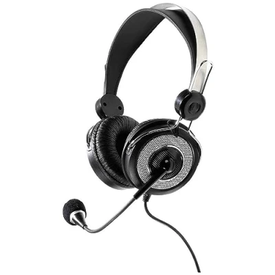 Afbeelding van Vivanco IT HS RET RC On Ear headset Computer Kabel Stereo Zwart Headset, Volumeregeling